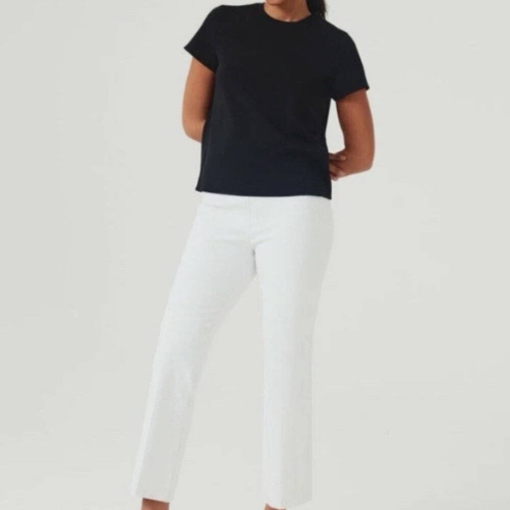 NWT Spanx On-the-Go Kick Flare Pant - White pull on flare leg - Petite XSP